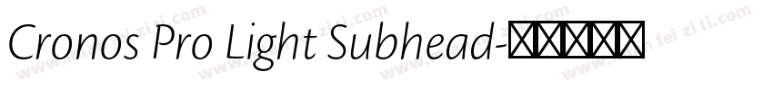 Cronos Pro Light Subhead字体转换